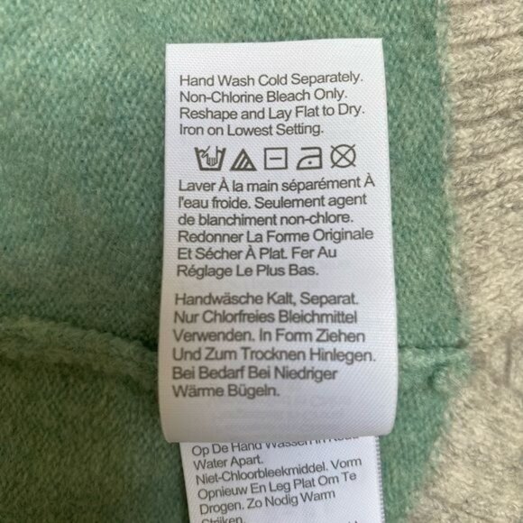 J. Crew Striped Turtleneck Sweater Supersoft Yarn Heather Silver Mint NWT - Picture 12 of 12